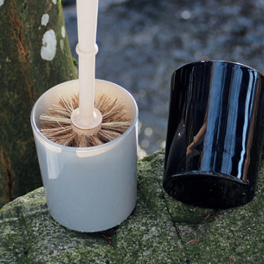 Bote de vidrio para cepillo WC