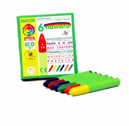 Caja de 6 pasteles de colores surtidos de cera - 72 g