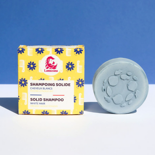 Champú sólido para cabellos blancos