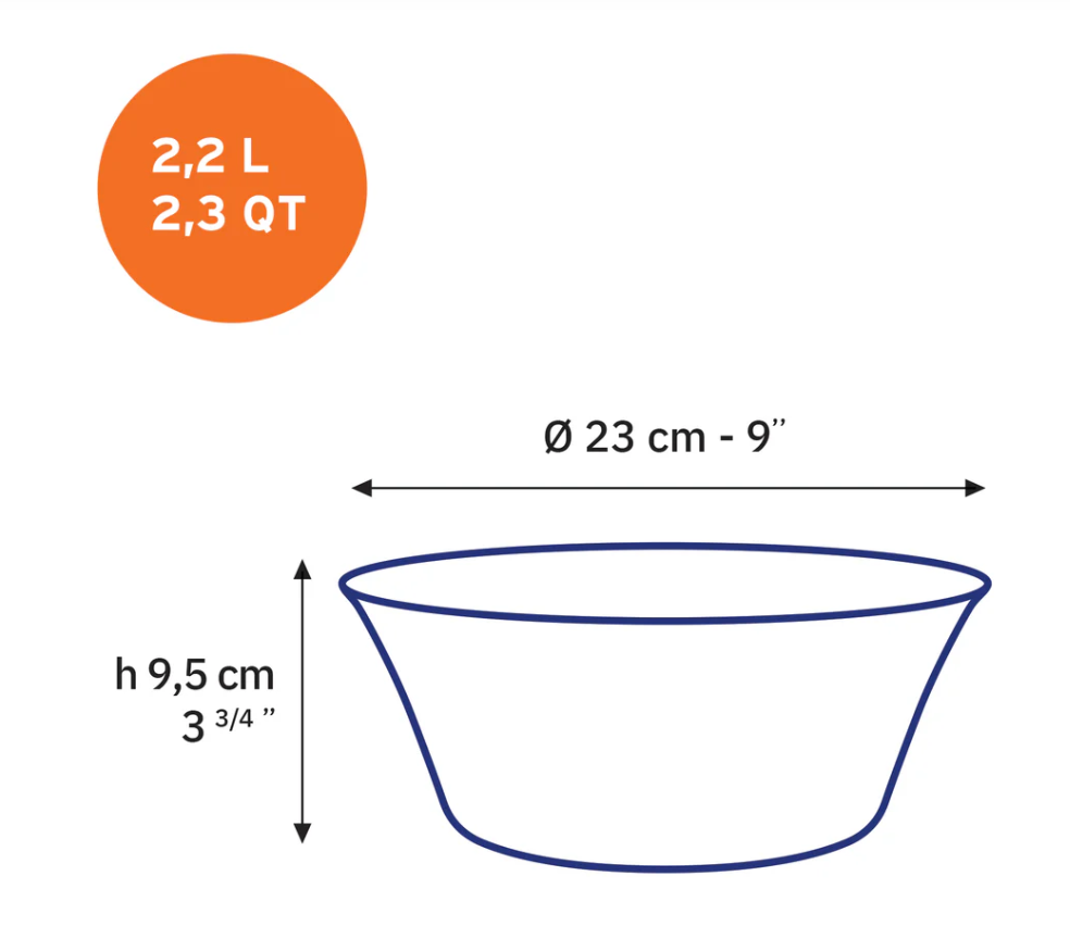 Ensaladera de cristal Lys - 2,2 L