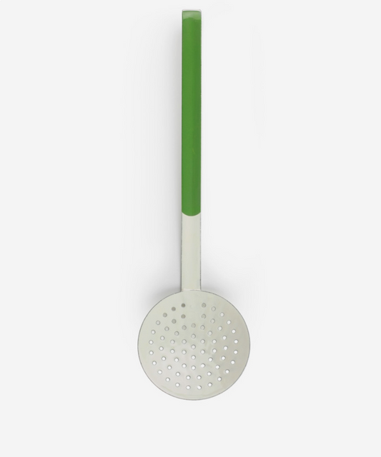 Espumadera Vintage Esmaltado Musgo