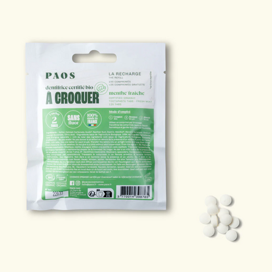 Dentífrico masticable menta