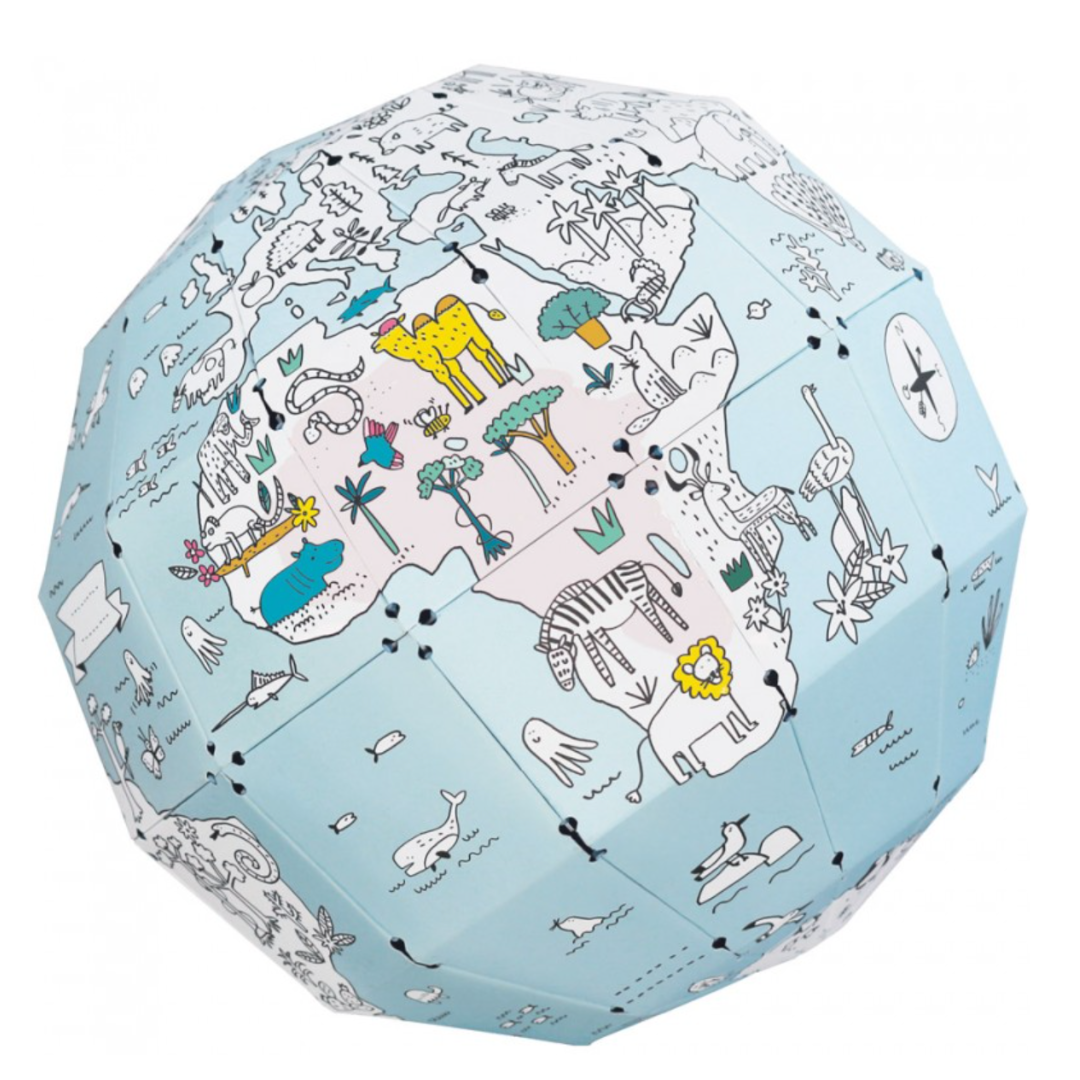 Globo 3D para colorea