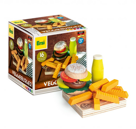 Veggie burger de madera