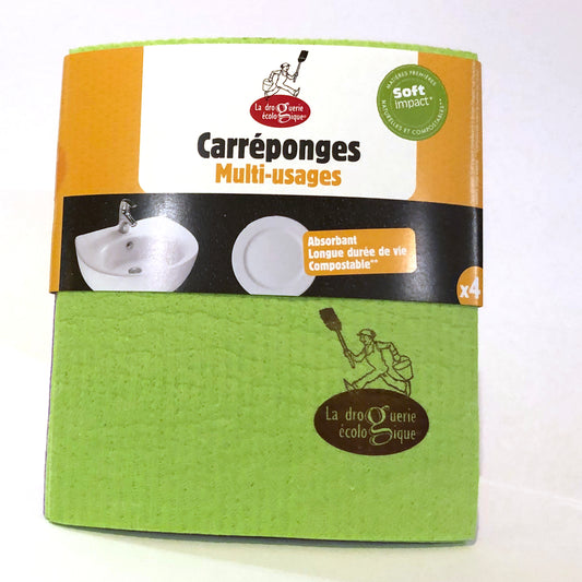 Bayetas de celulosa y algodon - pack de 4