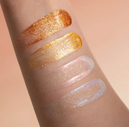 Iluminador Líquido Dorado Ultra Brillante – Rostro y Cuerpo