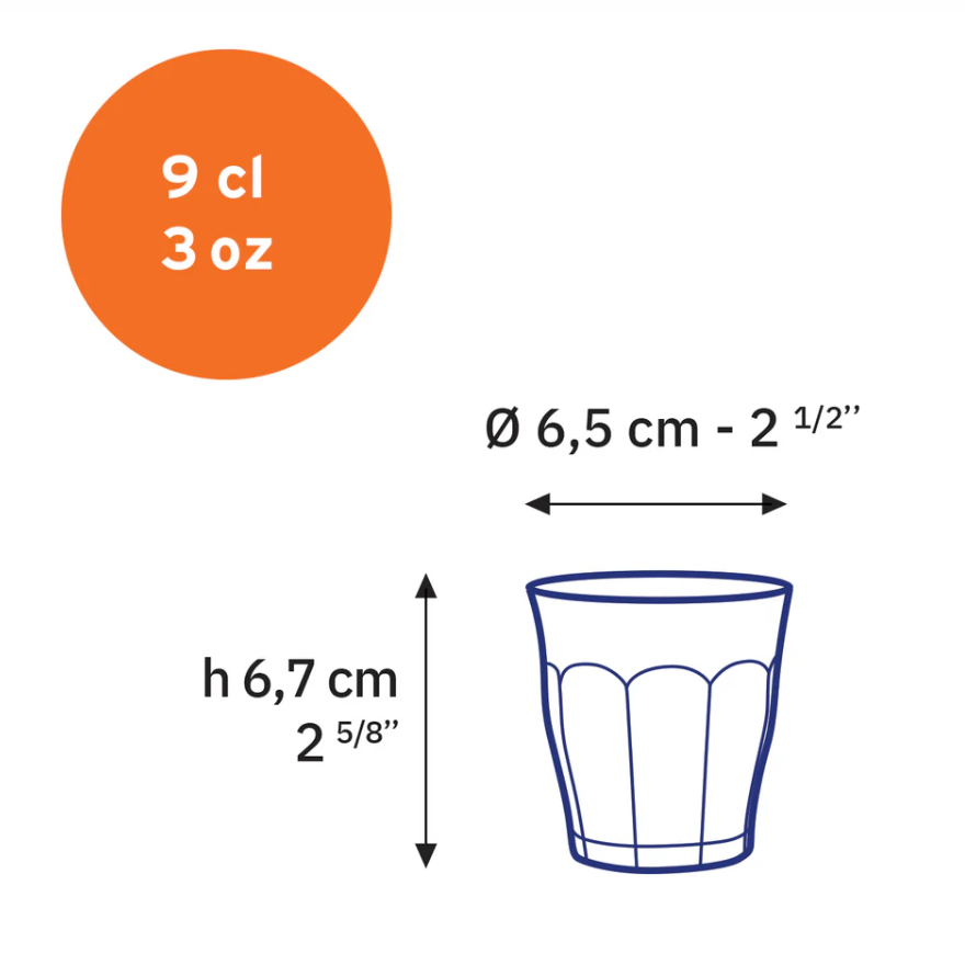 Le Picardie - Vaso transparente 9 cl - Lote 4