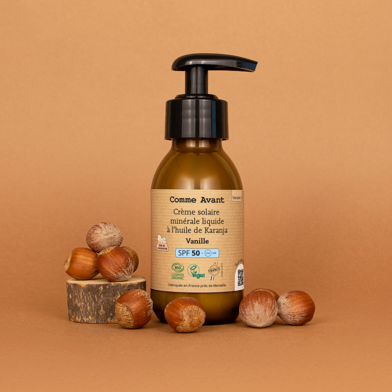 Protector solar mineral líquido SPF50 — desde el nacimiento