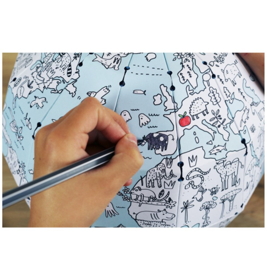 Globo 3D para colorea