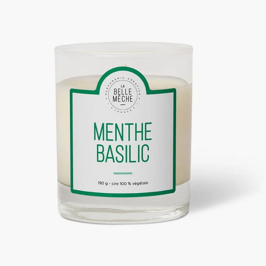 Vela perfumada - Menta y albahaca