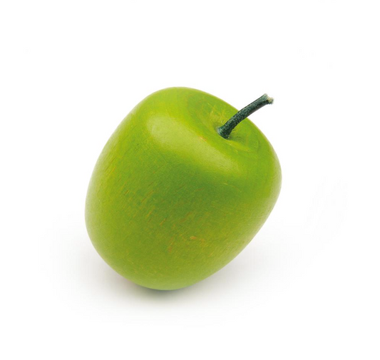 Manzana verde de madera