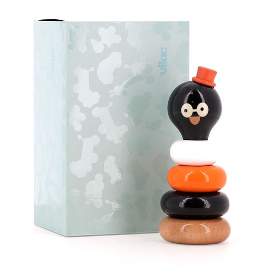 Juguete apilable de madera Boizoos, René el Pingüino