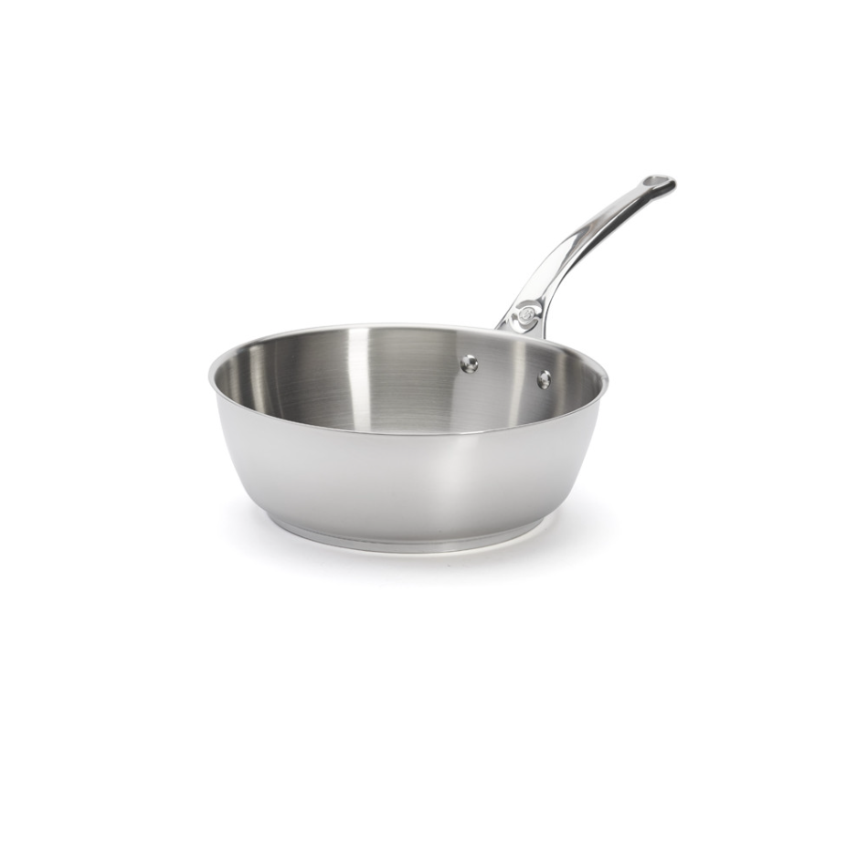 Sartén salteadora remachada de acero inoxidable MILADY